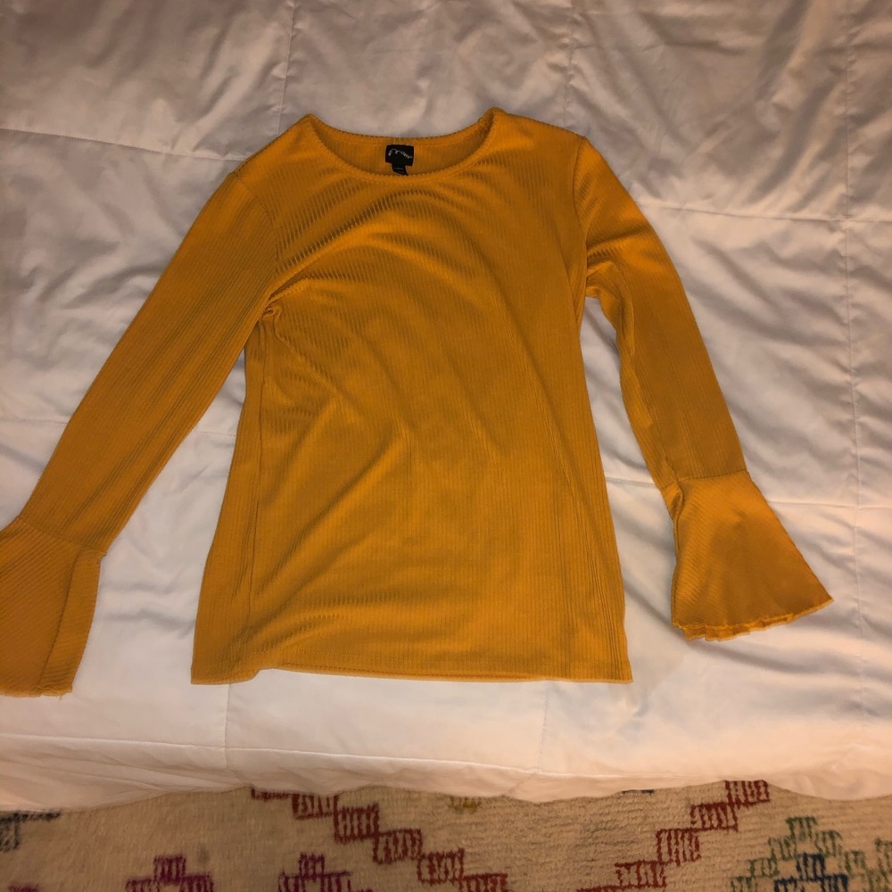 Yellow Art Class Bell Bottom Top